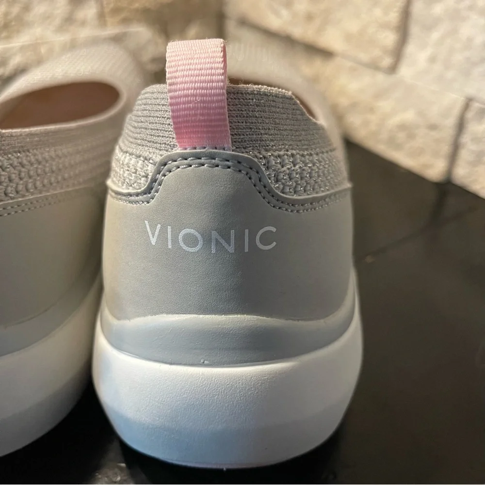 Vionic Kallie Slip On Flats Gray Pink Shimmer Women’s 10 M Comfort Shoes w/ Box - Picture 7 of 10